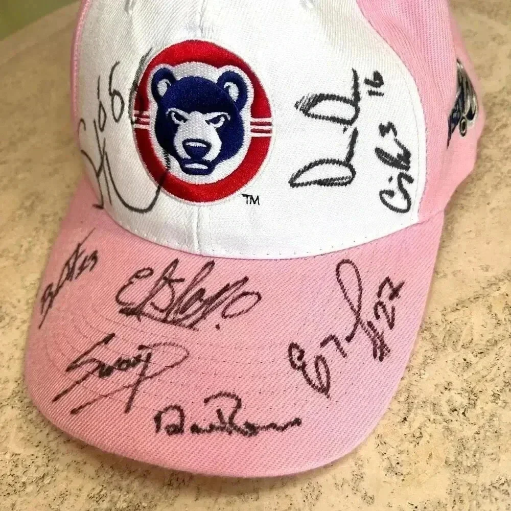 Associated Premier Corp Pink Womens Signed South Bend Cubs Baseball Hat NWOT‎